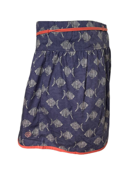 MARGHERITA Navy Girl's Cotton Dropped Waist Skirt NWT