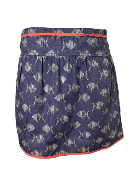 MARGHERITA Navy Girl's Cotton Dropped Waist Skirt NWT