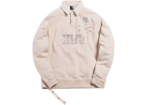 KITH X MASTERMIND WORLD Men's Turtle Dove Embellished Rugby KH3395 NEW