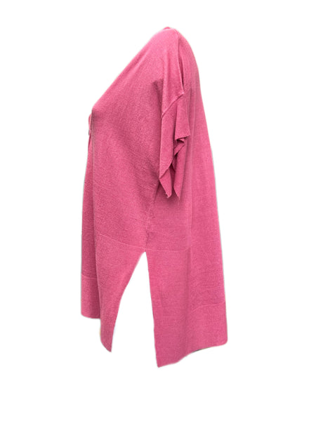 Marina Rinaldi Women's Pink Medioevo Button Front Knitted Sweater NWT