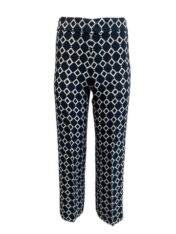Max Mara Women's Ultramarine Melk High Rise Printed Silk Pants Size 4 NWT