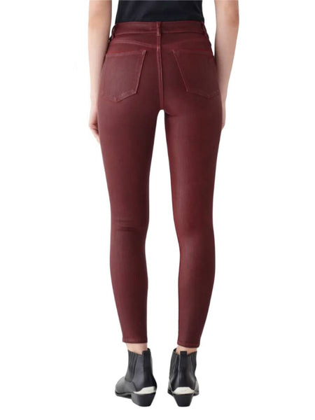 DL1961 Women's Merlot Florence Ankle Mid Rise Instasculpt Skinny Jeans Size 26