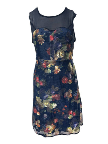 Standards & Practices Women's Plus Navyfloral Mesh Dress Size 20 NWT
