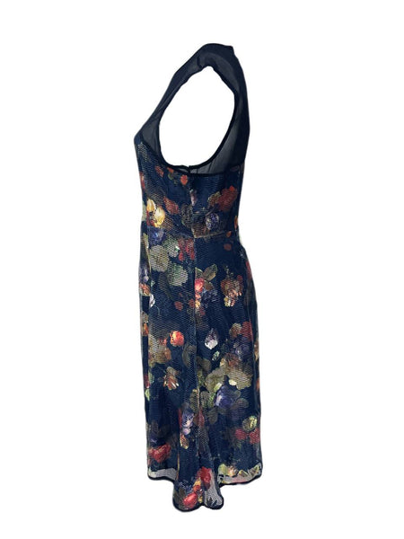 Standards & Practices Women's Plus Navyfloral Mesh Dress Size 20 NWT