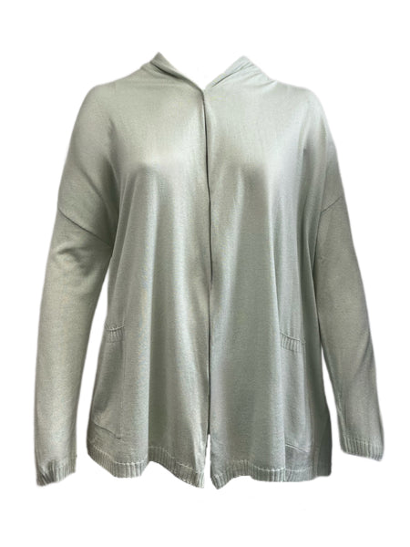 Marina Rinaldi Women's Green Mia Open Front Knitted Cardigan Size M NWT