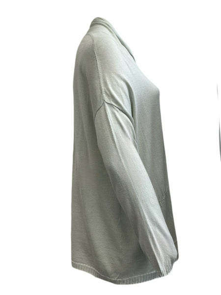 Marina Rinaldi Women's Green Mia Open Front Knitted Cardigan Size M NWT