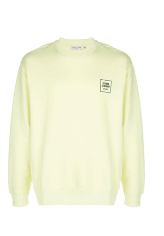OPENING CEREMONY Men's Acid Yellow Mini Box Logo Sweatshirt Small $150 NWT