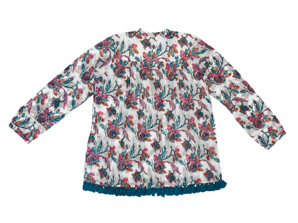 ROBERTA ROLLER RABBIT Women's Teal Miranda Josefina Top Sz XS $145 NEW