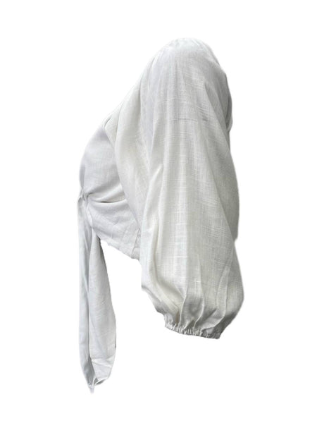 LOST IN LUNAR Women's White Miray Crop Top Size S NWT