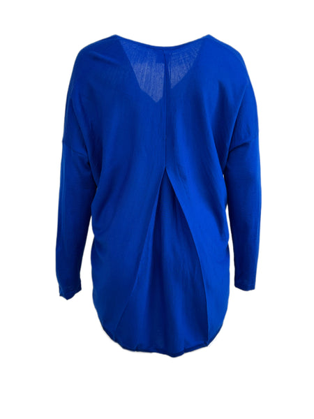 Marina Rinaldi Women's Blue Moda Virgin Wool Knitted Cardigan Size XL NWT