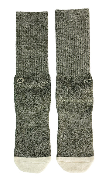 KITH X STANCE Men's Olive Mossad Legends Day Classic Crew Socks Size Large NEW