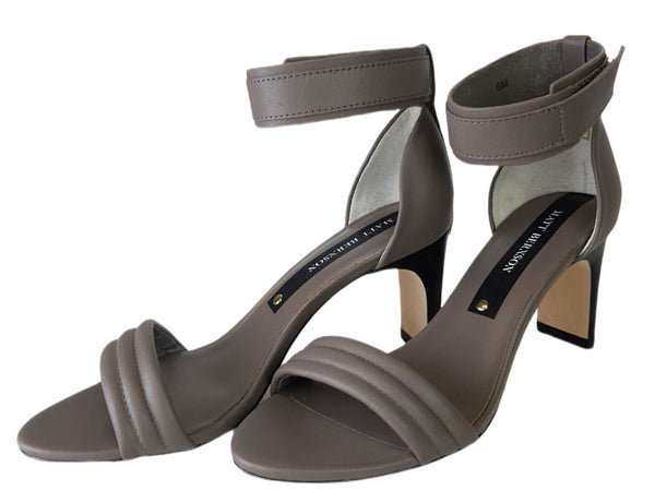 MATT BERNSON Women's Grey Ash Leather Meredian II Sandal #MB162 NWB