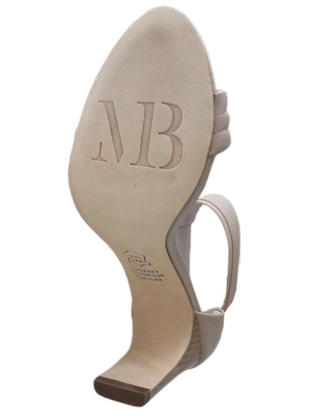 MATT BERNSON Women's Grey Ash Leather Meredian II Sandal #MB162 NWB