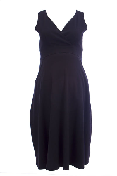 OLIAN Maternity Women's Front Pockets Surplice Neck Ponte Dress $140 NWT