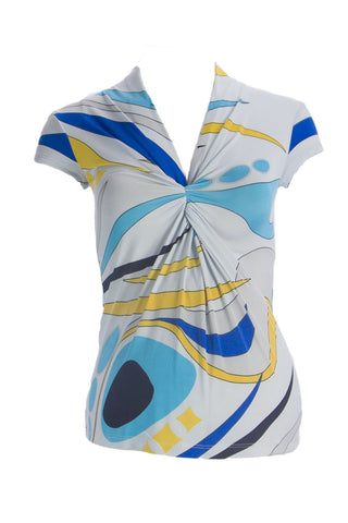 OLIAN Maternity Women's Multi Abstract Print Twist Accent Front Top XS $105 NWT