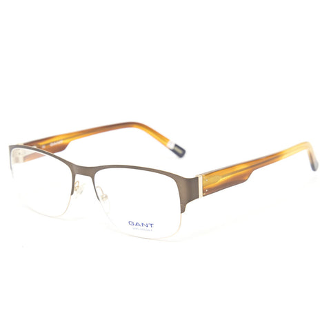 Gant Nicholas Semi-Rimless Oblong Eyeglass Frames 54mm - Satin Brown NEW