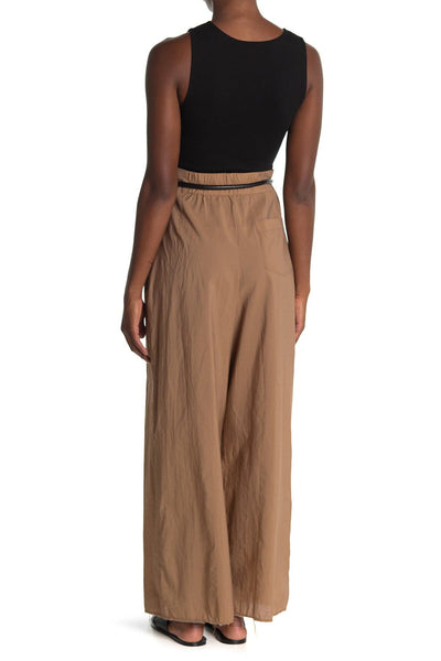 NANUSHKA Women's Nut Black Dunn Button Front Palazzo Pants Size S $475 NWT