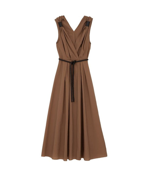 NANUSHKA Women's Nut Black Lilith Belted Dress Size X-Small $627 NWT