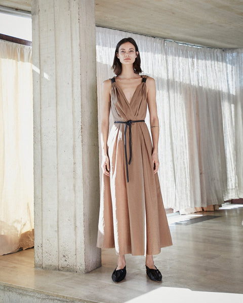 NANUSHKA Women's Nut Black Lilith Belted Dress Size X-Small $627 NWT