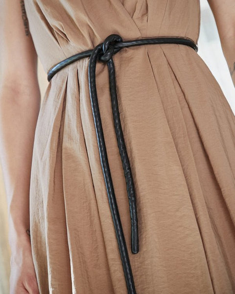 NANUSHKA Women's Nut Black Lilith Belted Dress Size X-Small $627 NWT