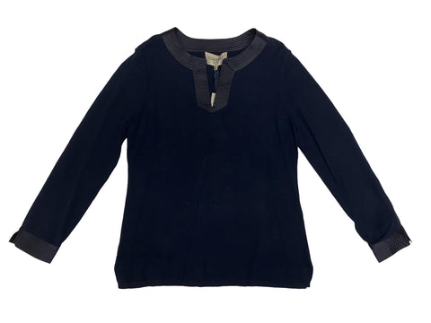 Elizabeth Mckay Women's Merino Wool Sweater XL Navy Blue