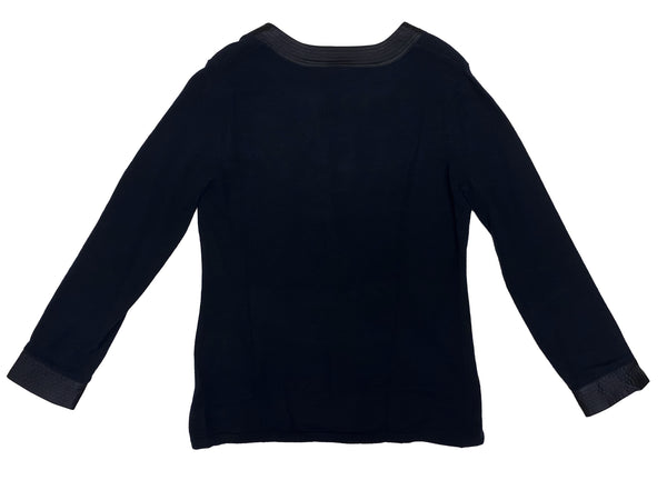 Elizabeth Mckay Women's Merino Wool Sweater XL Navy Blue