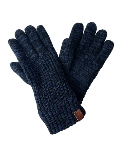 Bickley + Mitchell Men's Navy Twist Basic Knitted Gloves One Size NWT