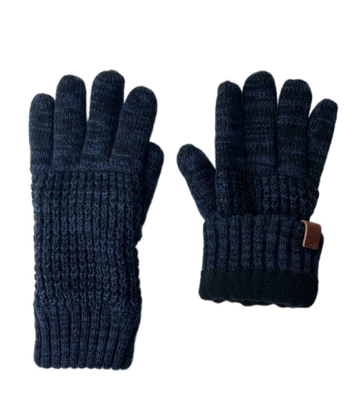 Bickley + Mitchell Men's Navy Twist Basic Knitted Gloves One Size NWT
