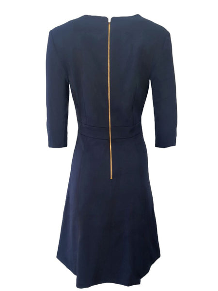 NORA GARDNER Women's Blue 1/2 Sleeve Alexandra A-Line Dress #NV 8 NWT