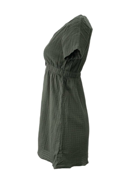 LOST IN LUNAR Women's Khaki Nelly Mini Cotton Dress Size US 2 NWT