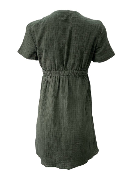 LOST IN LUNAR Women's Khaki Nelly Mini Cotton Dress Size US 2 NWT