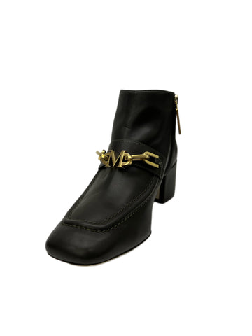 Max Mara Women's Kaki Nichel Leather Ankle Boots Size 7 NWB