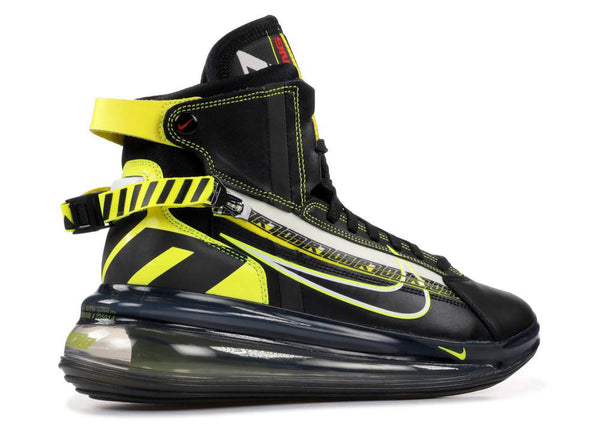 NIKE Air Max 720 Saturn All Star Qs Shoes, Black/Dynamic Yellow