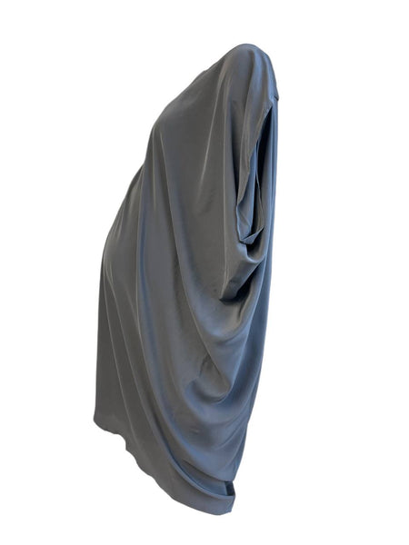 KINWOLFE Women's Nimbus Grey Maternity Nursary Silk Dress Size L NWOT