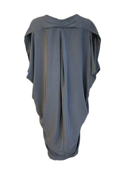 KINWOLFE Women's Nimbus Grey Maternity Nursary Silk Dress Size L NWOT