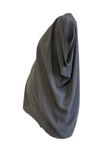 KINWOLFE Women's Nimbus Grey Maternity Nursary Silk Top NWOT