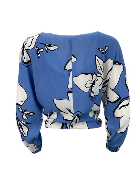 PARKER Women's Noelle Floral Tie Front Blouse Size L NWT