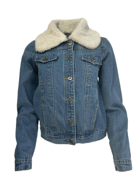 LOST IN LUNAR Women's Denim Northern Lights Jacket Size US 4 NWT