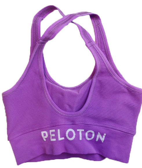 NUX Women's Purple Shapeshifter Ribbed Yoga Sports Bra PC4568 $73 NWT