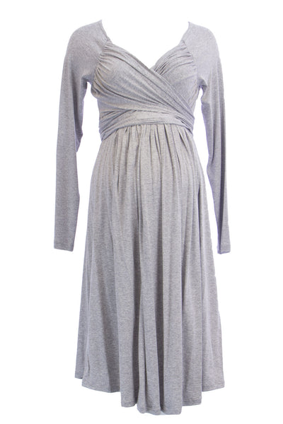 OLIAN Maternity Women's Wrap Around Sash V-Neck Dress $150 NWT