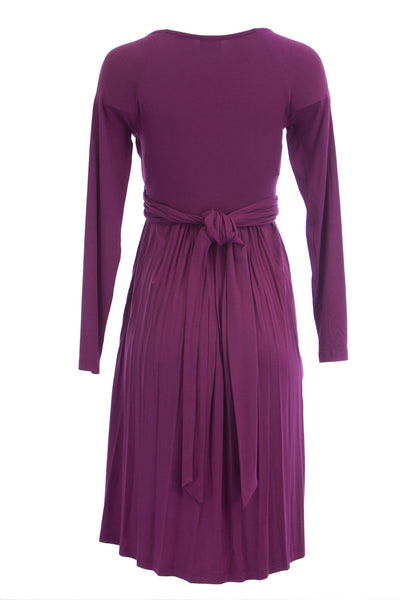 OLIAN Maternity Women's Wrap Around Sash V-Neck Dress $150 NWT