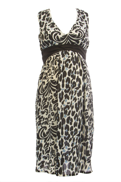 OLIAN Maternity Women's Multi Floral & Animal Print  A-Line Dress $130 NWT