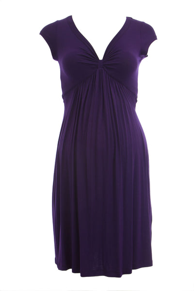 OLIAN Maternity Women's Short Sleeve Gathered Empire Waist Dress $125 NWT