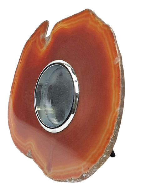 RABLABS Burnt Orange Agate Photo Frame #OS002 Approx. L 6" x W 5" NWOB