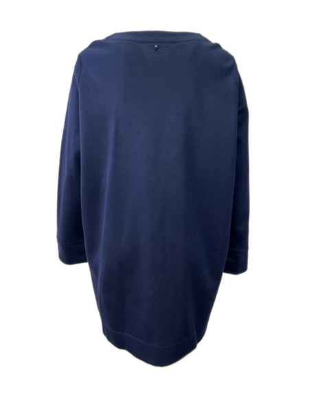 Marina Rinaldi Women's Navy Occupare Patch Pockets Zipper Jacket NWT