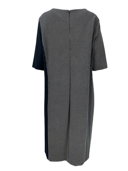 Marina Rinaldi Women's Nero Olio Polka Dot Sheath Dress Size L NWT