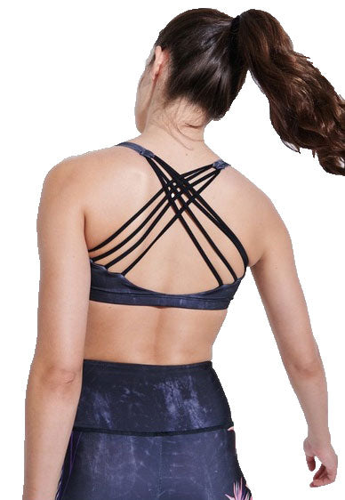 ONZIE Women's Pink Origami Graphic Chic Sports Bra PE354G $52 NWT