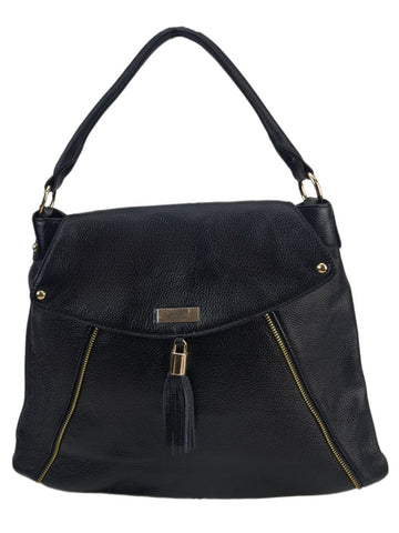 ONNA EHRLICH Women's Black Soft Leather Kelly Shoulder Bag #Klley One Size NWT