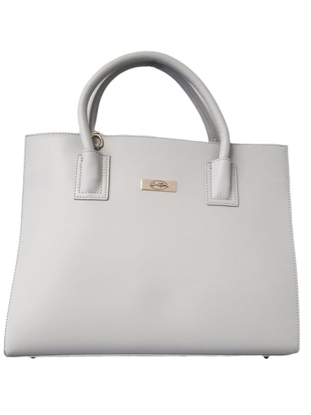 ONNA EHRLICH Women's Grey Heidi Luxury Satchel Structured Handbag #HDGr NWT