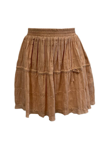 LOST IN LUNAR Women's Orange Elastic Waist Mini Skirt Size XS NWT